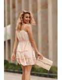 Delicate dress with an envelope neckline, powdered PR3200 - Online store - Boutique